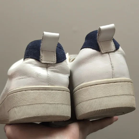 Sandro White Leather Velcro Sneakers - Picture 4 of 10